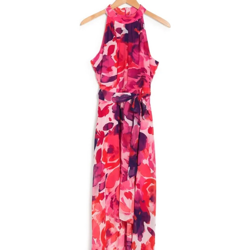 Floral Halter Neck High-Low Maxi Dress
ELIZA J